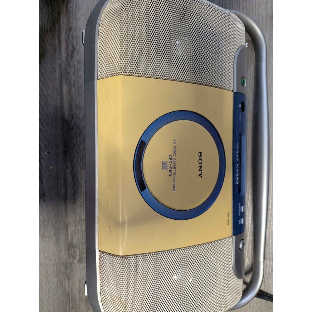 SONY CPD-E100 CD Radio Cassette-Corder Boombox Player Vintage AM FM Retro